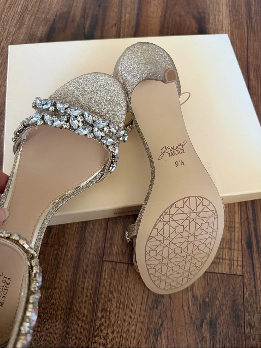 Dustyn Ankle Strap Sandal Jewel Badgley Mischka Collection